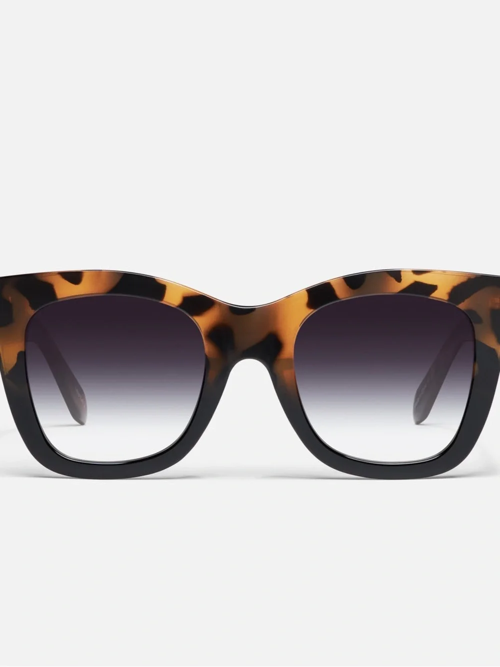 Quay Australia ever After Tortoiseshell Oversized Sunglasses Brown Gradient